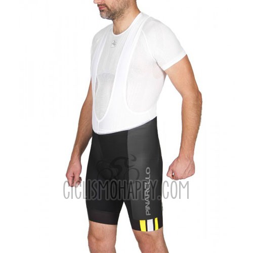 Pinarello Cycling Jersey Bib Short 2016 Men Short Sleeve Yellow and Black