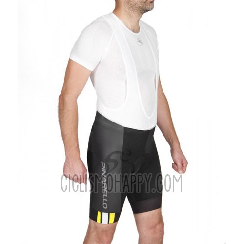 Pinarello Cycling Jersey Bib Short 2016 Men Short Sleeve Yellow and Black