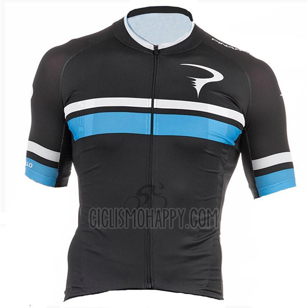 Pinarello Cycling Jersey Bib Short 2017 Men Short Sleeve Black and Blue