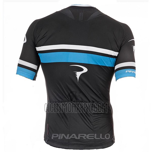 Pinarello Cycling Jersey Bib Short 2017 Men Short Sleeve Black and Blue