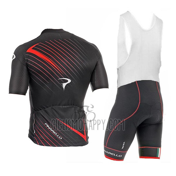 Pinarello Cycling Jersey Bib Short 2017 Men Short Sleeve Black and Red