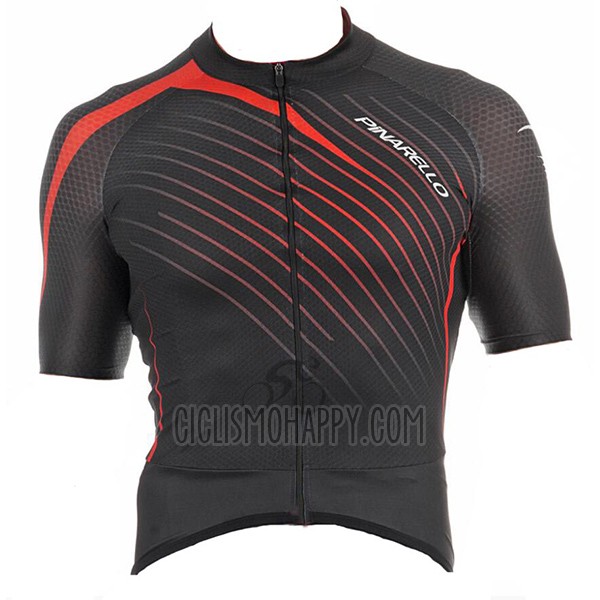 Pinarello Cycling Jersey Bib Short 2017 Men Short Sleeve Black and Red