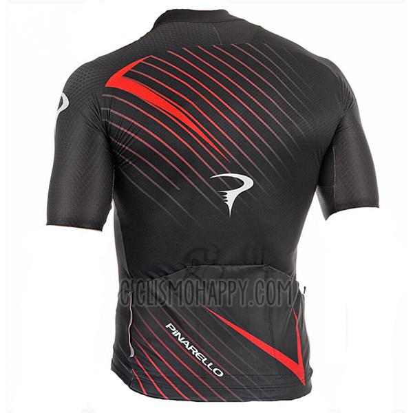 Pinarello Cycling Jersey Bib Short 2017 Men Short Sleeve Black and Red