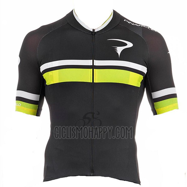 Pinarello Cycling Jersey Bib Short 2017 Men Short Sleeve Black and Yellow