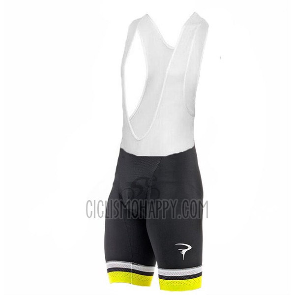 Pinarello Cycling Jersey Bib Short 2017 Men Short Sleeve Black and Yellow