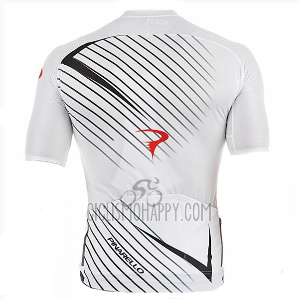 Pinarello Cycling Jersey Bib Short 2017 Men Short Sleeve White