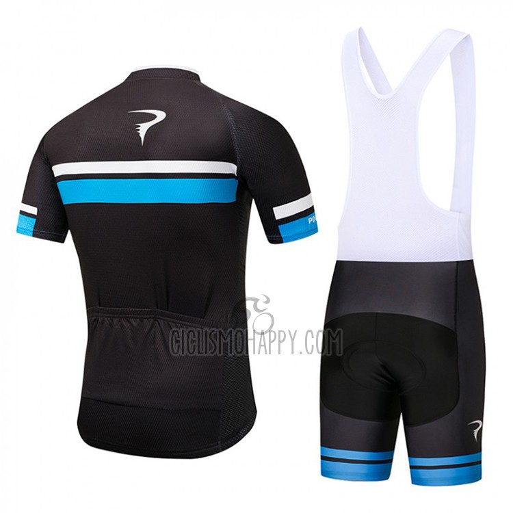 Pinarello Cycling Jersey Bib Short 2018 Men Short Sleeve Black and Blue
