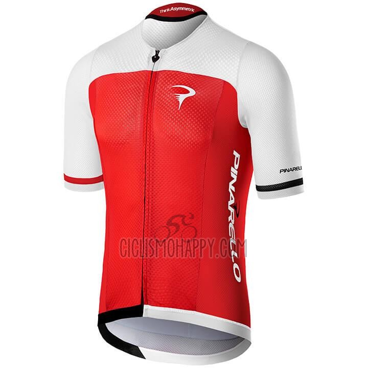 Pinarello Cycling Jersey Bib Short 2020 Men Short Sleeve Red White