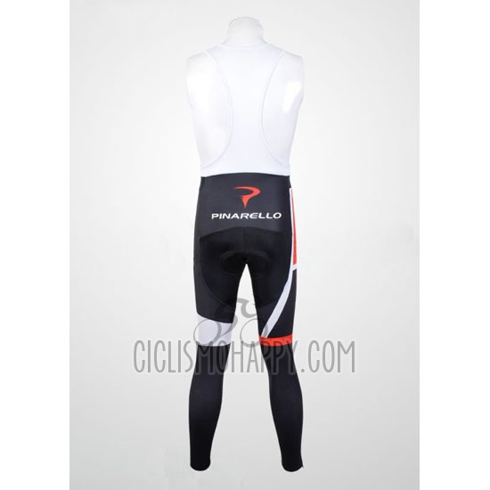 Pinarello Cycling Jersey Bib Tight 2012 Men Long Sleeve Red and White