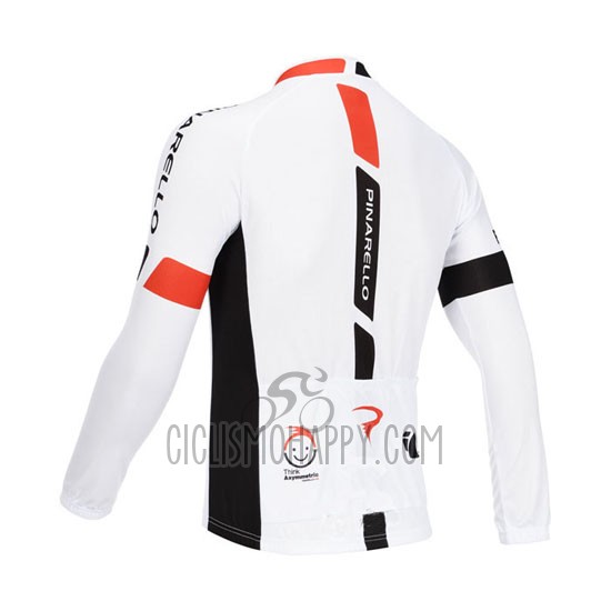 Pinarello Cycling Jersey Bib Tight 2013 Men Long Sleeve Black and White