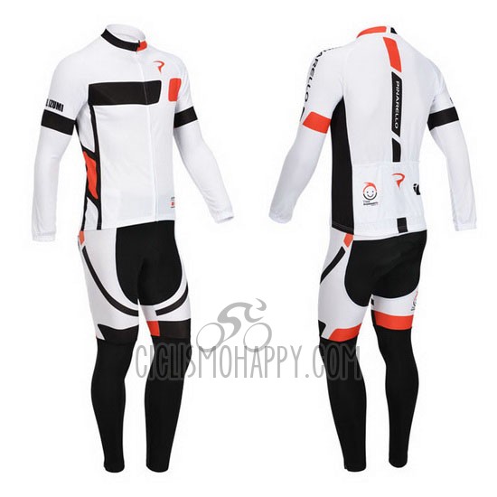 Pinarello Cycling Jersey Bib Tight 2013 Men Long Sleeve Black and White