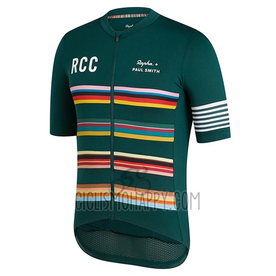 Paul Smith Rapha Cycling Jersey Bib Short 2019 Men Short Sleeve Green