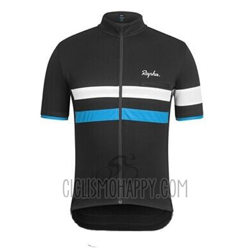 Rapha Cycling Jersey Bib Short 2015 Men Short Sleeve Black and Blue