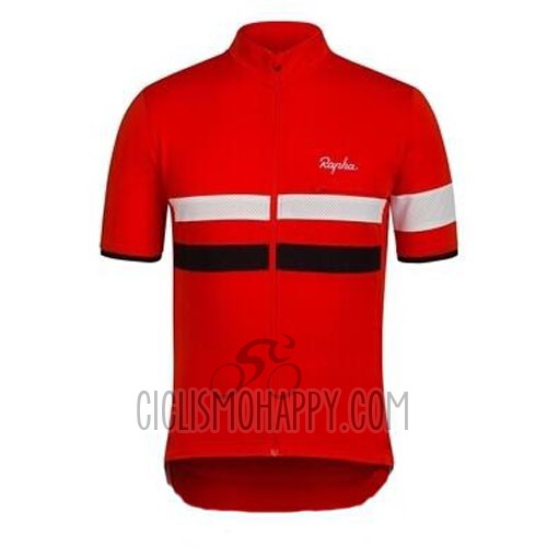 Rapha Cycling Jersey Bib Short 2015 Men Short Sleeve Black and Red