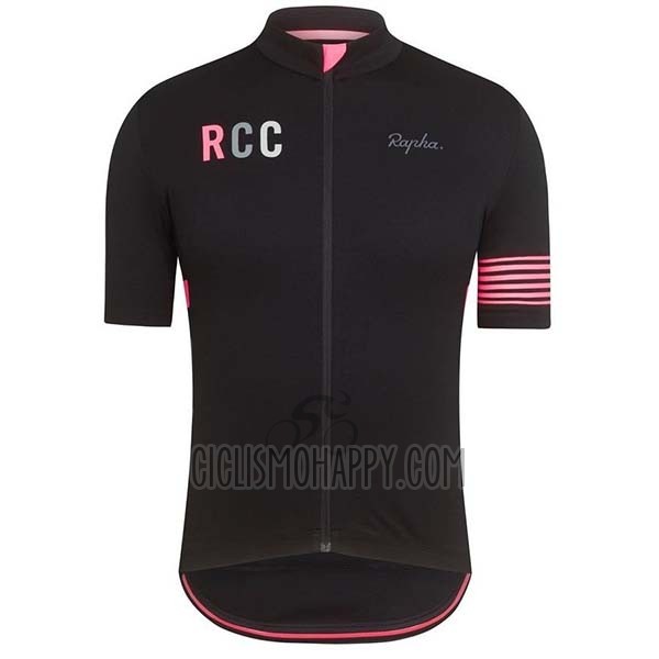 Rapha Cycling Jersey Bib Short 2019 Men Short Sleeve Black Pink