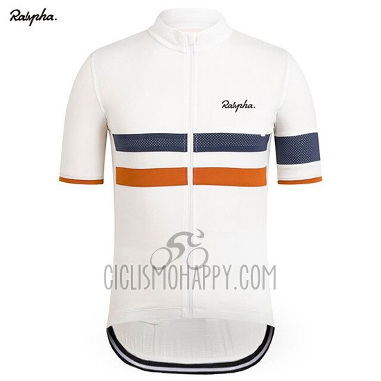 Rapha Cycling Jersey Bib Short 2019 Men Short Sleeve White Orange