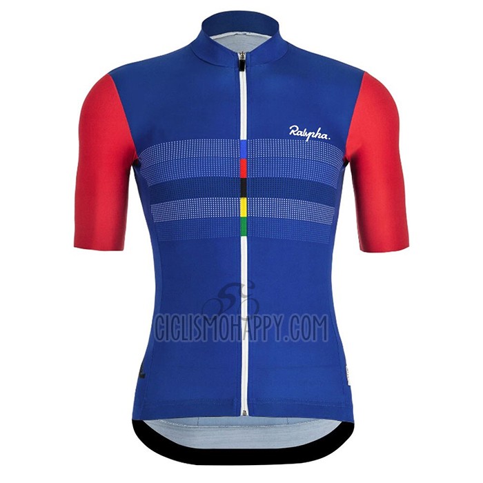 Rapha Cycling Jersey Bib Short 2020 Men Short Sleeve Red Blue