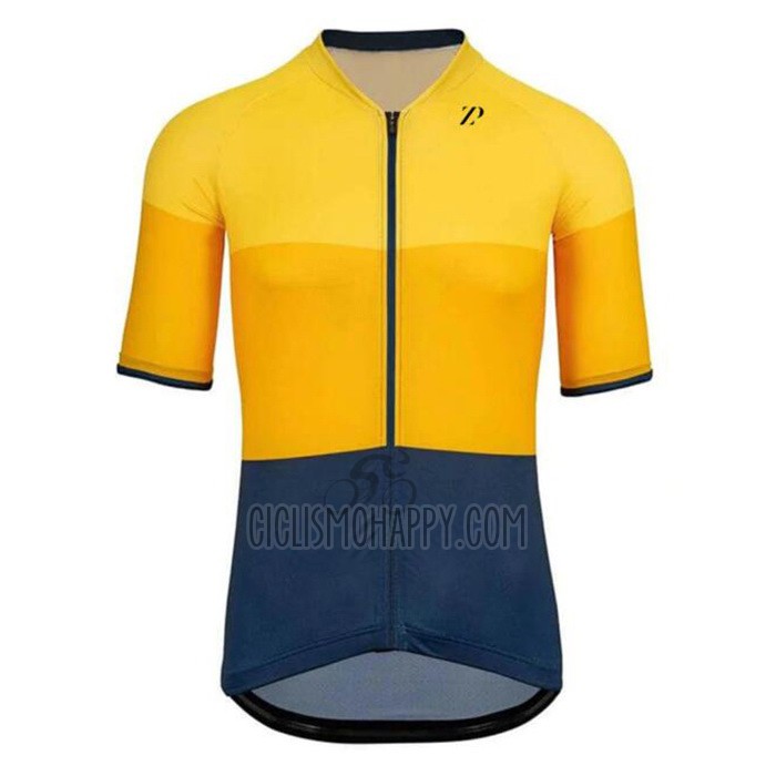 Rapha Cycling Jersey Bib Short 2020 Men Short Sleeve Yellow Blue