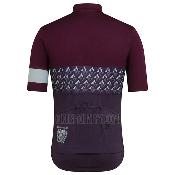 Rapha Cycling Jersey Bib Short 2021 Men Short Sleeve Dark Purple