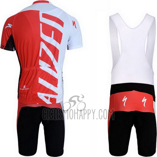 Specialized Cycling Jersey Bib Short 2012 Men Short Sleeve White and Red