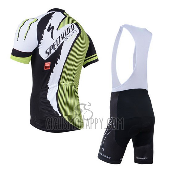 Specialized Cycling Jersey Bib Short 2014 Men Short Sleeve Black and Green