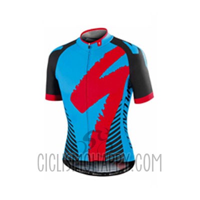 Specialized Cycling Jersey Bib Short 2016 Men Short Sleeve Blue and Black