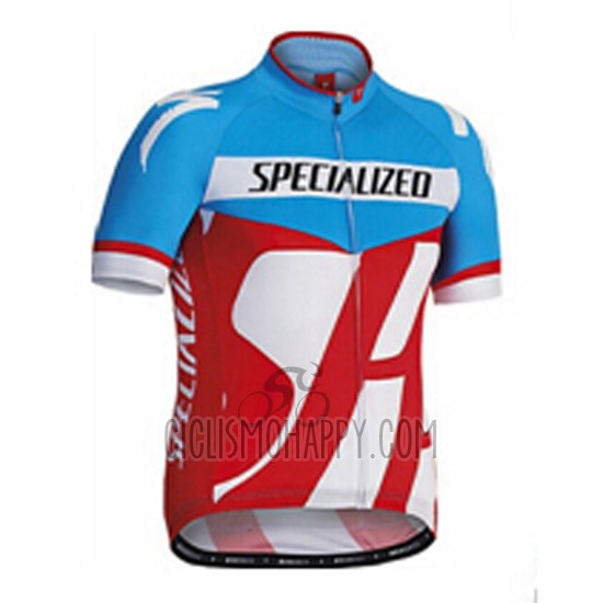 Specialized Cycling Jersey Bib Short 2016 Men Short Sleeve Sky Blue and Red