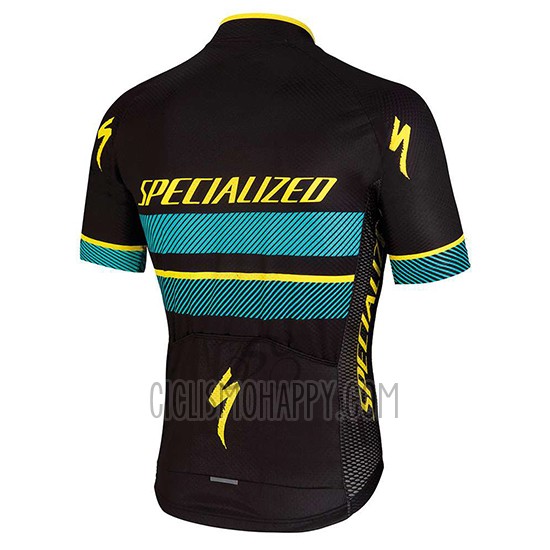 Specialized Cycling Jersey Bib Short 2018 Men Short Sleeve Black Blue Yellow