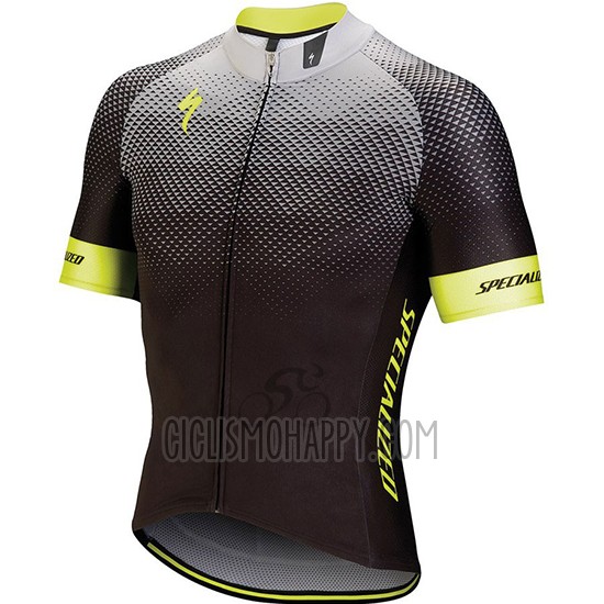 Specialized Cycling Jersey Bib Short 2018 Men Short Sleeve Black Gray Yellow