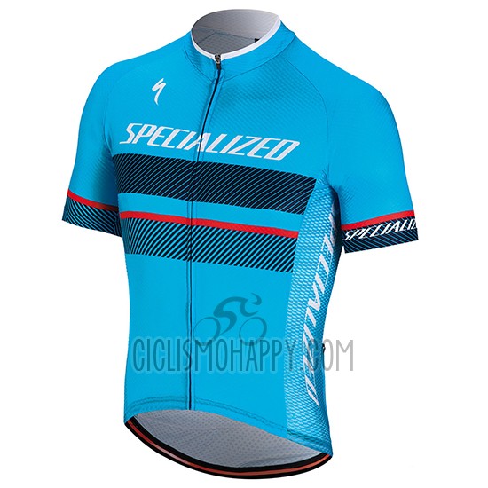 Specialized Cycling Jersey Bib Short 2018 Men Short Sleeve Blue Black Red