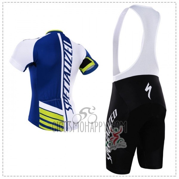 Specialized Cycling Jersey Bib Short 2018 Men Short Sleeve Blue Green White