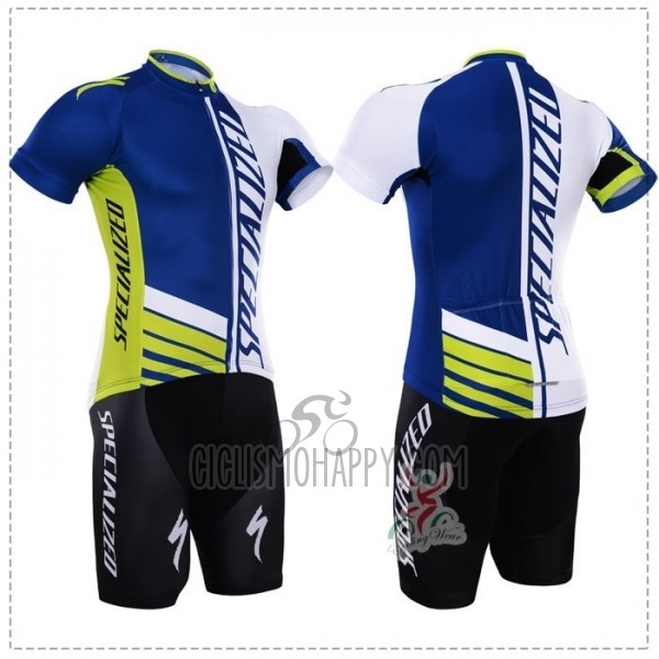 Specialized Cycling Jersey Bib Short 2018 Men Short Sleeve Blue Green White
