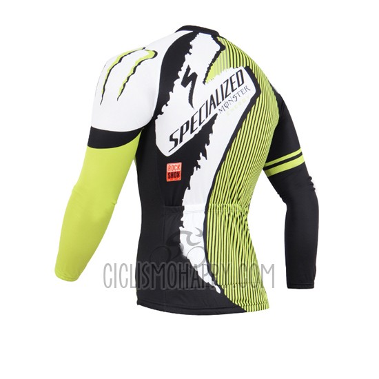 Specialized Cycling Jersey Bib Tight 2014 Men Long Sleeve Black and Green