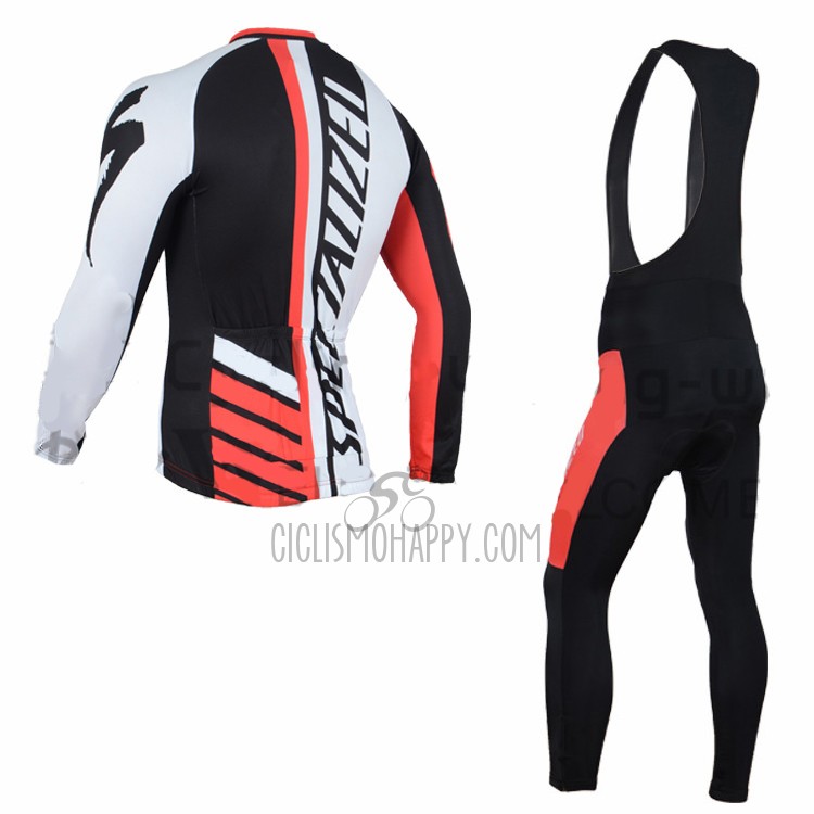 Specialized Cycling Jersey Bib Tight 2016 Men Long Sleeve Black and Orange