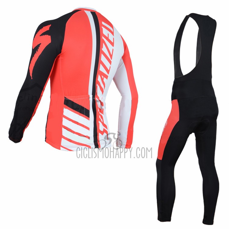 Specialized Cycling Jersey Bib Tight 2016 Men Long Sleeve Orange and Black