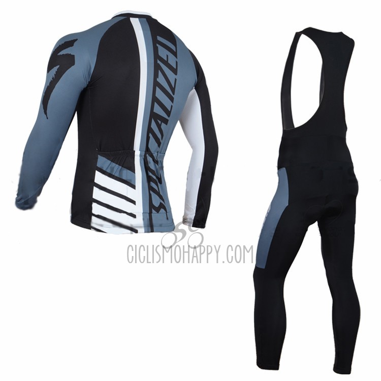 Specialized Cycling Jersey Bib Tight 2016 Men Long Sleeve White and Blue