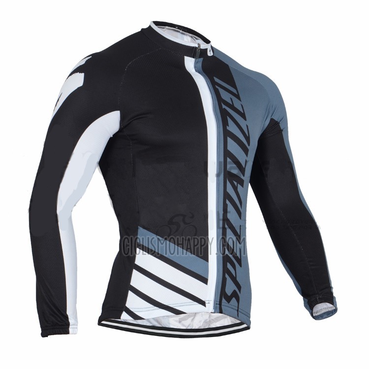Specialized Cycling Jersey Bib Tight 2016 Men Long Sleeve White and Blue
