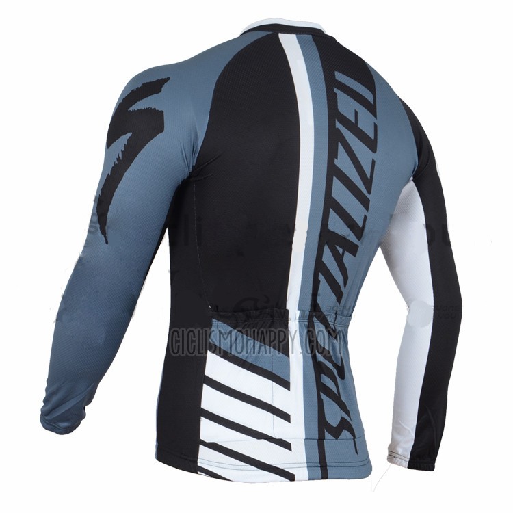 Specialized Cycling Jersey Bib Tight 2016 Men Long Sleeve White and Blue