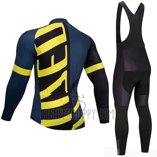 Specialized Cycling Jersey Bib Tight 2019 Men Long Sleeve Black Blue Yellow