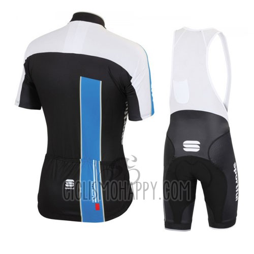 Sportful Cycling Jersey Bib Short 2016 Men Short Sleeve Black Blue