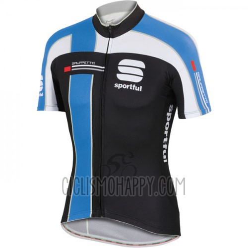 Sportful Cycling Jersey Bib Short 2016 Men Short Sleeve Black Blue