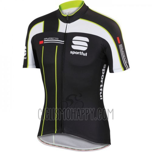 Sportful Cycling Jersey Bib Short 2016 Men Short Sleeve Black Green
