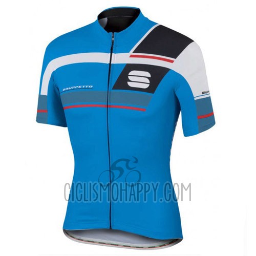 Sportful Cycling Jersey Bib Short 2016 Men Short Sleeve Black and Blue