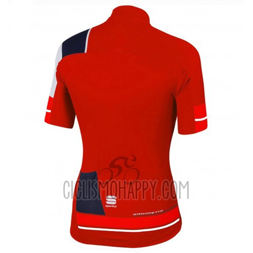Sportful Cycling Jersey Bib Short 2016 Men Short Sleeve Black and Red
