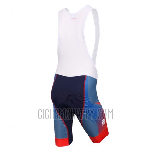 Sportful Cycling Jersey Bib Short 2016 Men Short Sleeve Red and Blue