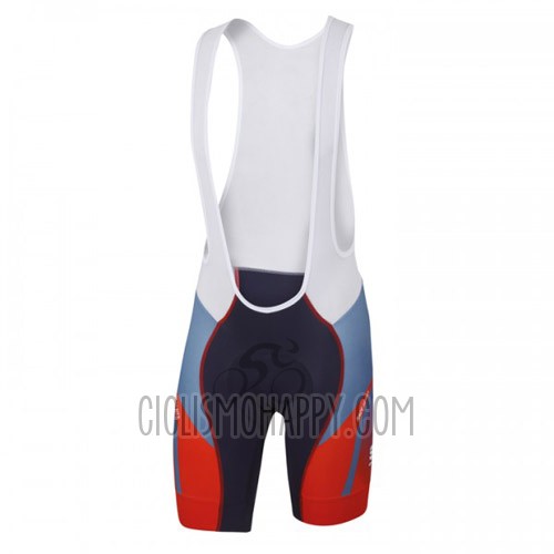 Sportful Cycling Jersey Bib Short 2016 Men Short Sleeve Red and Blue