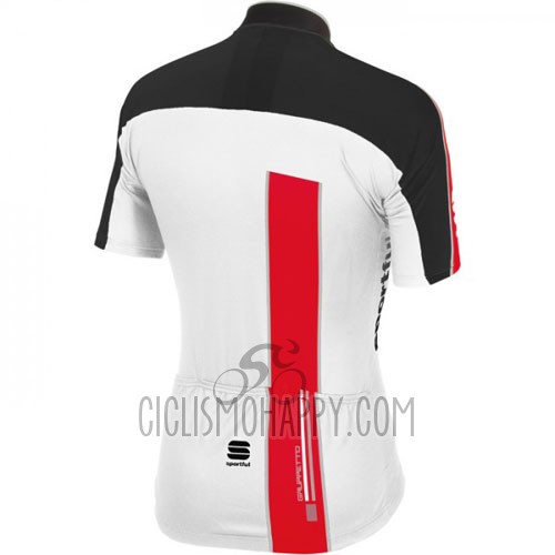 Sportful Cycling Jersey Bib Short 2016 Men Short Sleeve Red and White