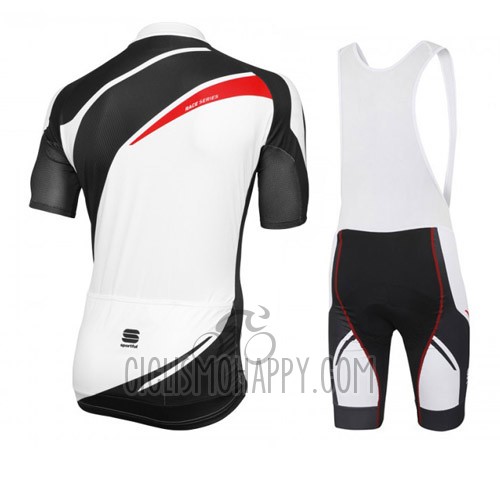 Sportful Cycling Jersey Bib Short 2016 Men Short Sleeve White and Black