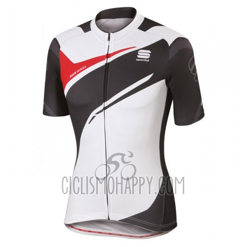 Sportful Cycling Jersey Bib Short 2016 Men Short Sleeve White and Black