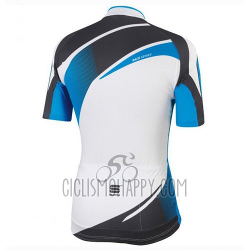Sportful Cycling Jersey Bib Short 2016 Men Short Sleeve White and Blue